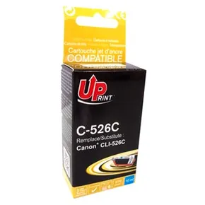 UPrint kompatibil. ink s CLI526C, cyan, 10ml, C-526C, s čipom, pre Canon Pixma MG5150, MG5250, MG6150, MG8150